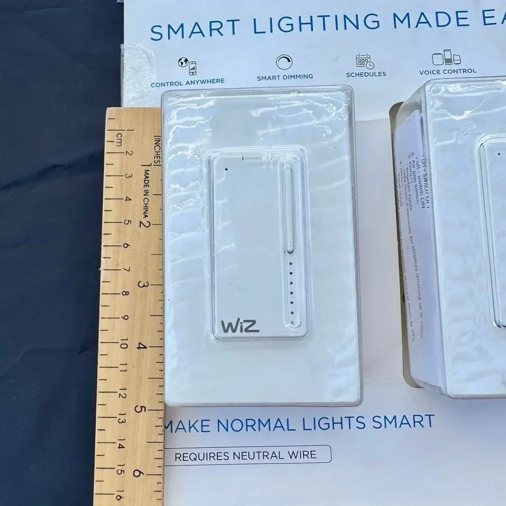 WiZ Smart Dimmer Switch 2-Pack WiFi Alexa Google Assistant Siri Open Box